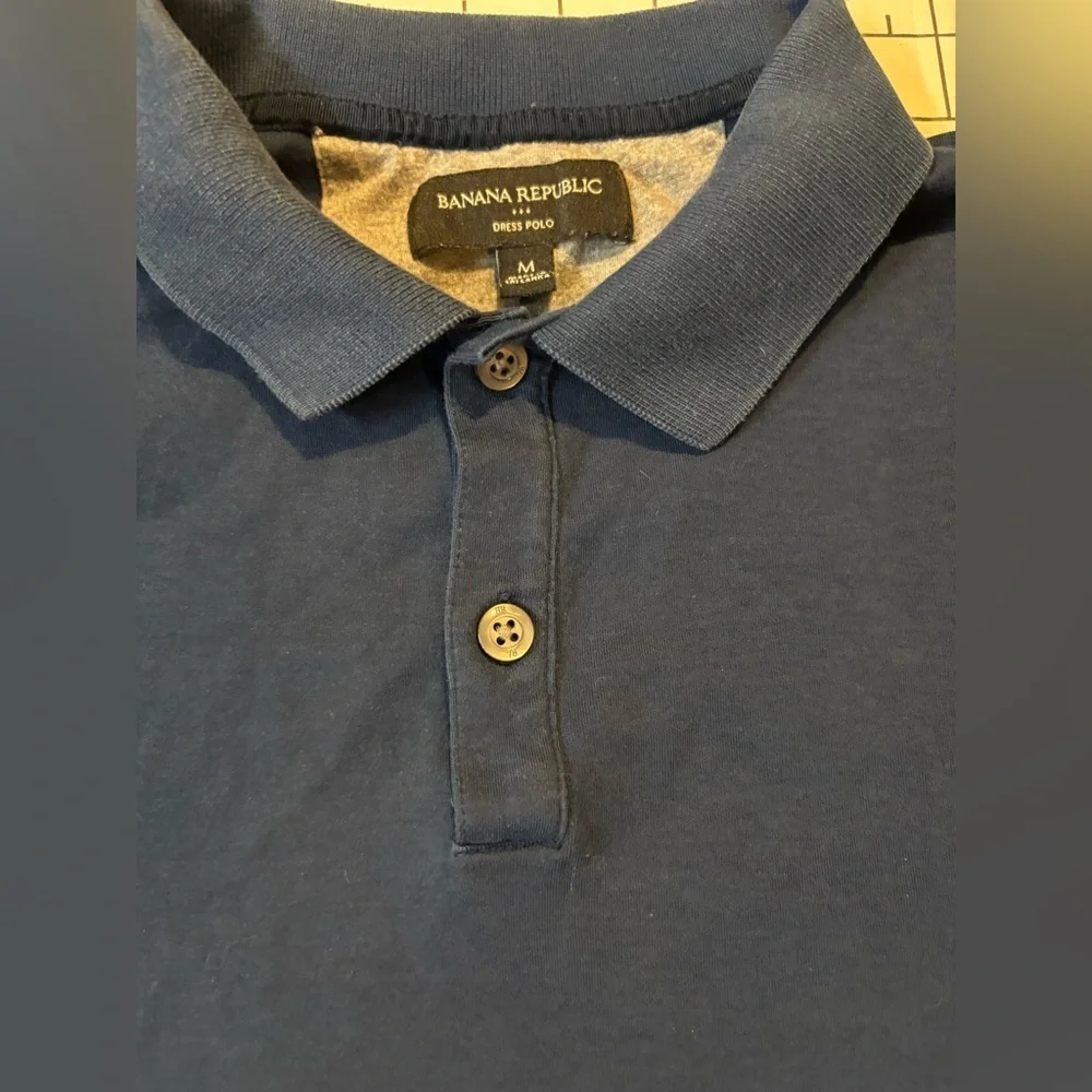 Banana Republic Men’s Medium Blue‎ Dress Polo Shirt